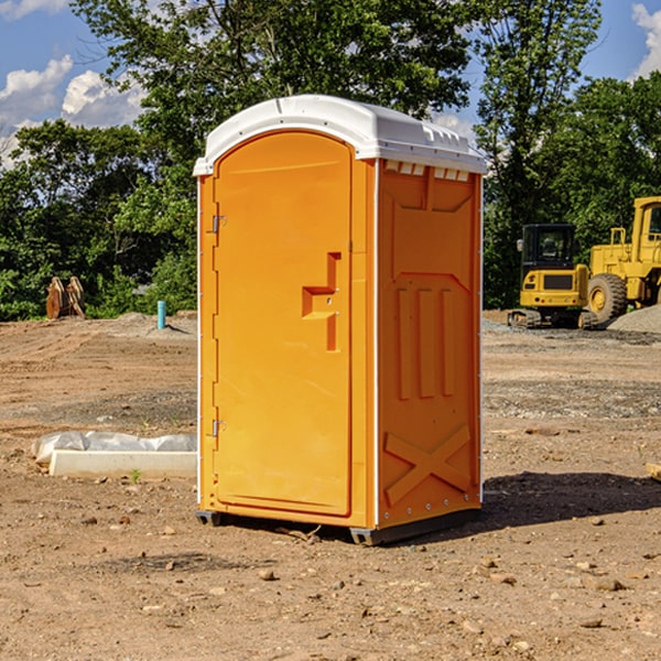 can i customize the exterior of the portable restrooms with my event logo or branding in Thousand Island Park